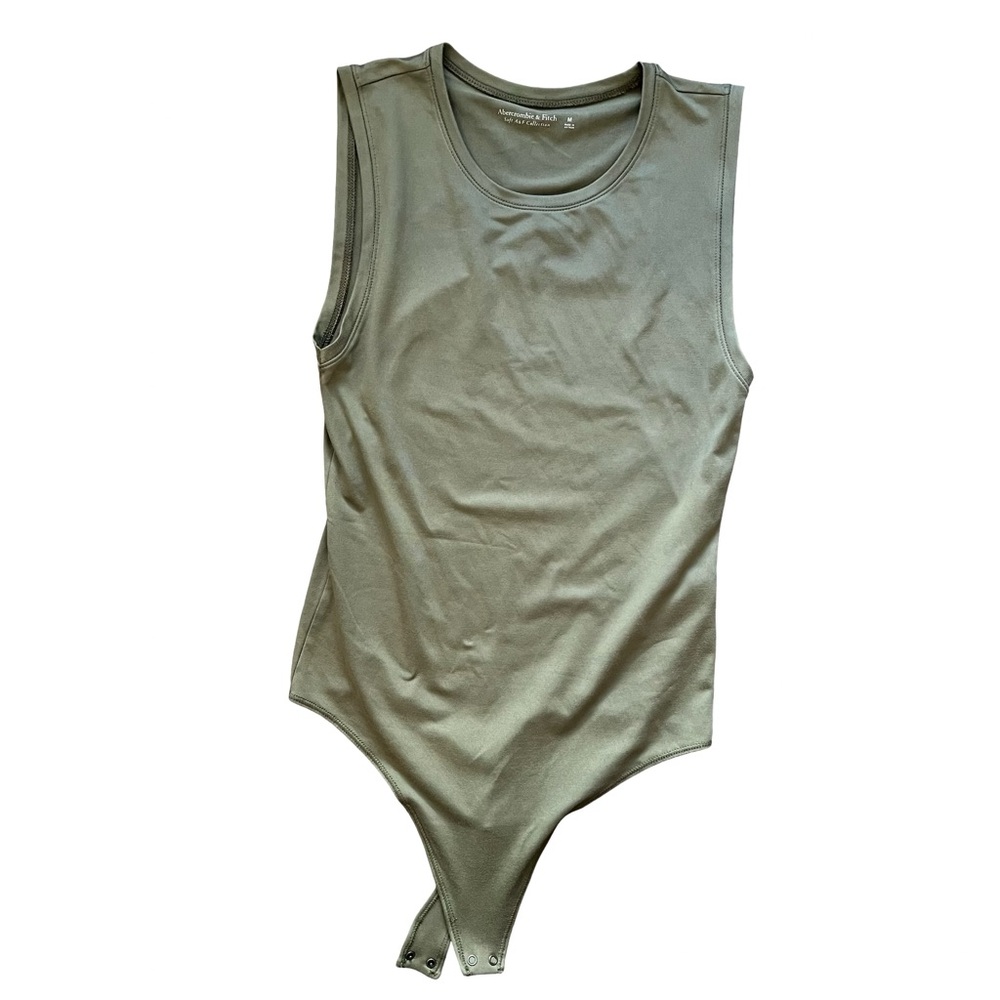 Abercrombie & Fitch Soft AF Sleeveless Olive Green Bodysuit Medium